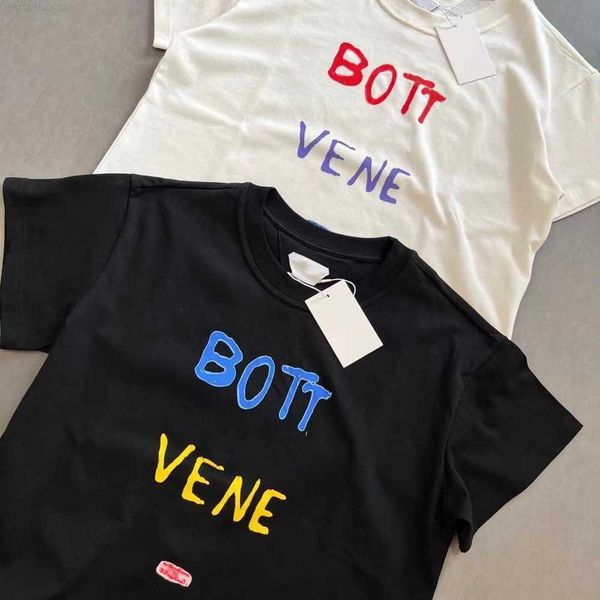 

european niche high edition 23 summer cotton english letter graffiti print round neck short sleeve t-shirt for women, White;black