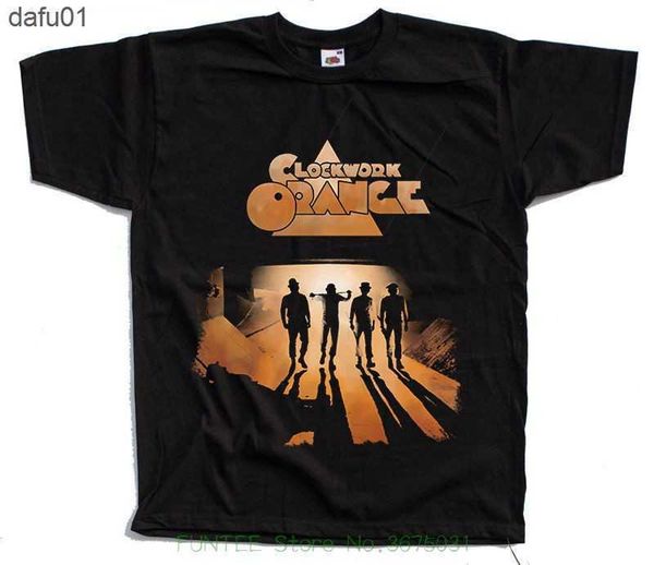 

men's t-shirts print t shirt men brand clothing a clockwork orange v1 1971 t shirt black orange natural all sizes s to 5xl l230520 l230, White;black