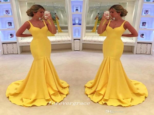 

new yellow elegant backless prom dress mermaid arabic long women evening party reception gown custom made plus size4972702, Black