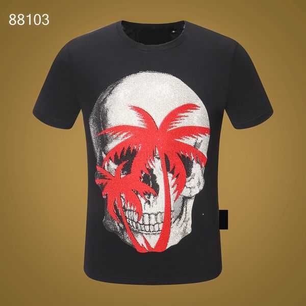 

mens tshirts men designer plein bear skull diamond t shirt short sleeve dollar brown bear brand tee oneck skulls tshirt tees pb 23i4ix, White;black