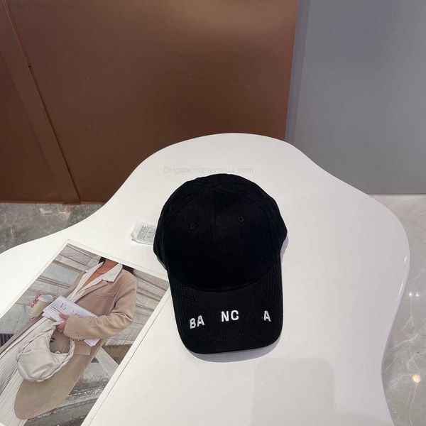 

designer luxury brand balencagia 2023 new b home correct version baseball cap cotton fabric men's and women's sunscreen hat, Blue;gray