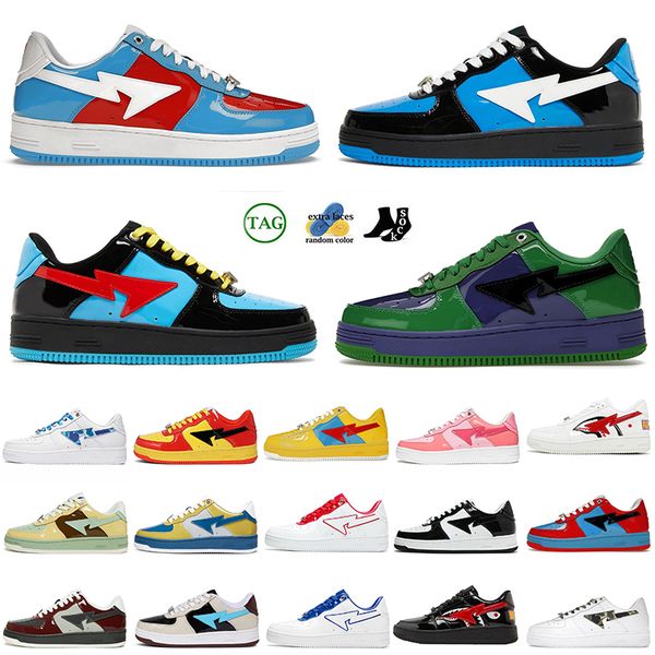 

2023 platform stas sk8 fashion luxury famous designer sneakers casual shoes womens mens sports patent leather black grey orange green blue d