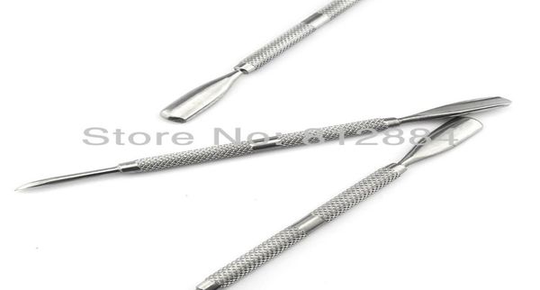 

wholestainless steel 2 way 145cm cuticle pusher nail push spoon remover manicure pedicure nail art tool t3246691281