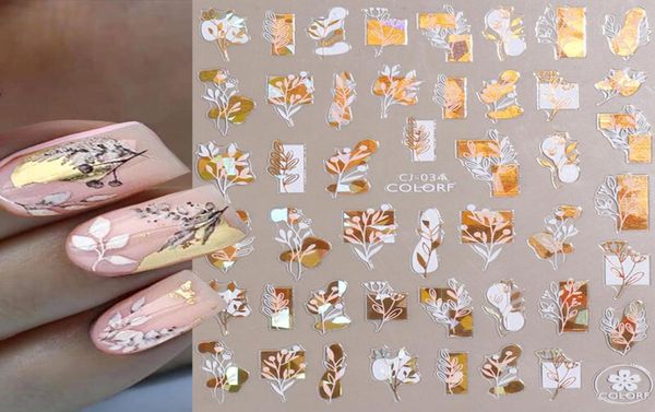 

stickers stickers amp decals leaves sliders for s gold white gradient adhesive sticker nail design art decorations nail art acce6032935, Black