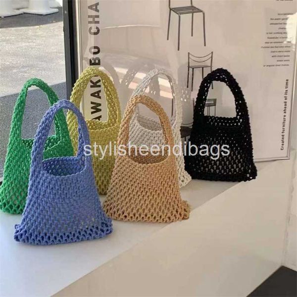 

stylisheendibags evening bags shoulder bag ladies 2023 hollow bucket bags black tote casual mesh soft versatile luxury designer brand travel