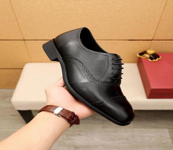 

2022 men039s fashion genuine leather loafers brand comfortable casual driving shoes men party flat shoes size 3849959055, Black