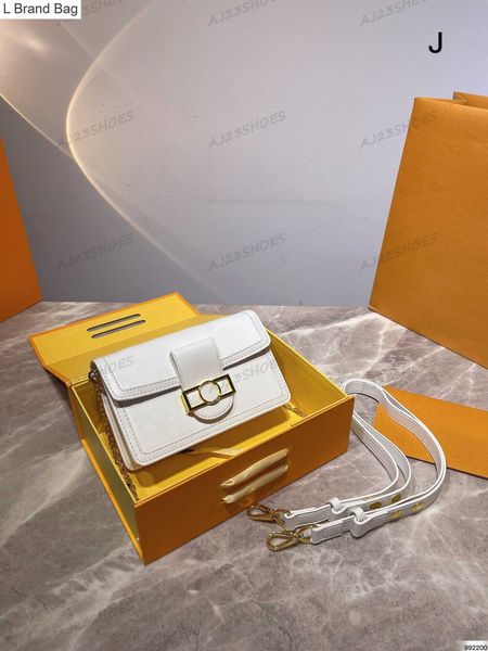 

l brand bag dauphine east west white m20739 women cross body bag gold chain wallet embroidery magnetized front lock luxurys designers bags f, Black