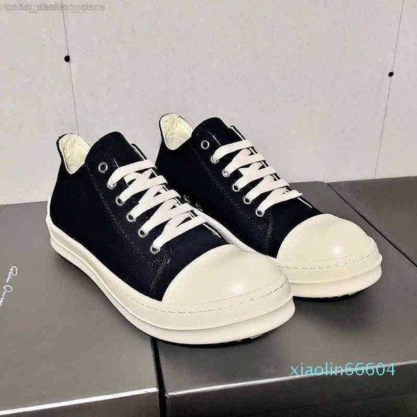 

shoes dress rick canvas sneakers men and women owens high boots casual shoes, Black