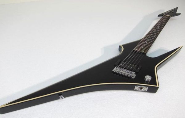 

custom irregular shape electric guitar with white binding013706368