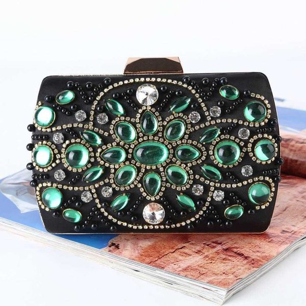 

retro dinner bag handmade emerald evening womens socialite clutch
