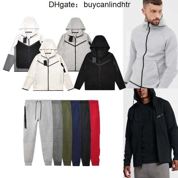 

thick tech fleeces designers pants mens hoodies jackets winter fitness training sports space cotton trousers hoody joggers running jacket te, Gray