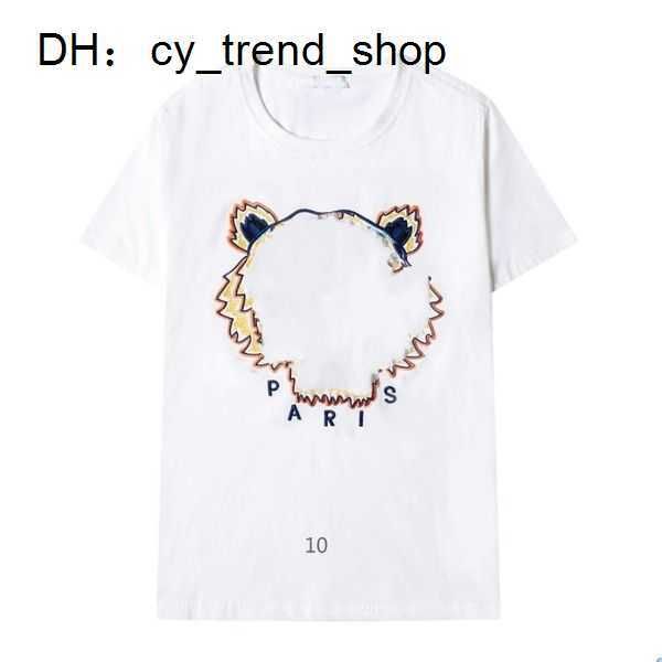 

designer women's t-shirt men's tiger head embroidered crewneck luxury loose short sleeve sports classic 13 1wv7 171, White;black