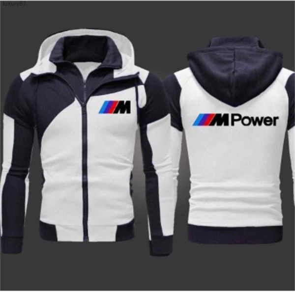 

2023 bmw m power mens fashion outwear jacket zipper hooded hoody harajuku athletic wear casual hoodies s3xl x0618527495, Black