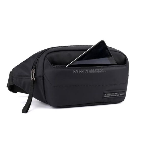 

casual outdoor fanny pack men039s waist bag black nylon waist pack men chest bag phone pouch banana hip 2020 spring new2979624