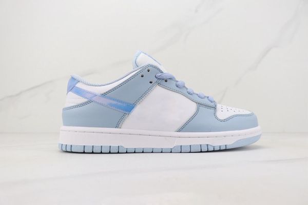 

with box hologram running shoes men women white blue sports sneaker