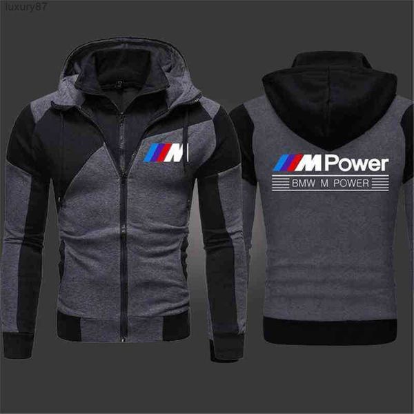 

2023 spring autumn bmw m power mens fashion outwear jacket zipper harajuku athletic coat wear casual hoodies, Black
