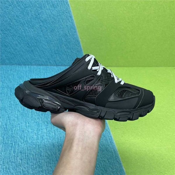 

triple s 30 mule slippers sandal sneaker white black pastel pink orange red luxury slippers trainers men women sports designer sne balencaig