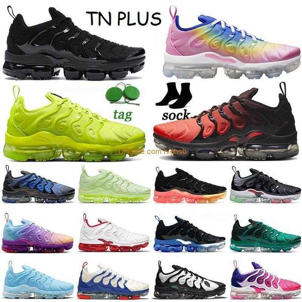 

tns rainbow triple black white red shoes men women tn3 university blue sneakers us size 4y-13 36-47