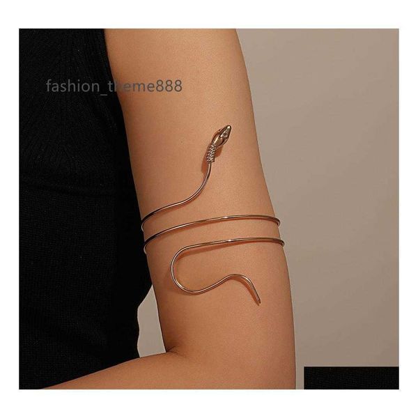 

bangle fashion jewelry snake bracelet arm cuff for women twist metal snakes arms rings bracelets drop delivery dhuyf, Black