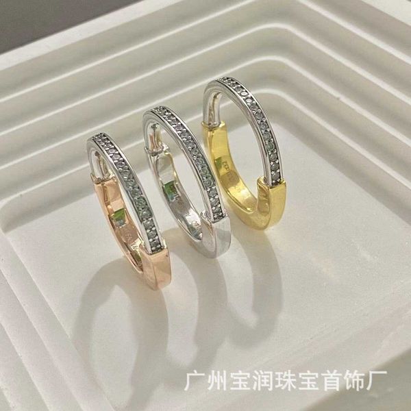 

lock ring tiffay s925 silver minimalist ins premium 18k rose gold d11d
