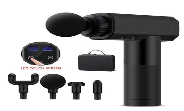

lcd display massage gun muscle relaxation massager deep tissue electric massager fascial gun for head neck legs body massagers wit4332281