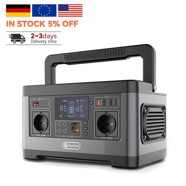 

flashfish 220v 500w solar generator portable outdoor power station emergency large capacity home high power supply generator