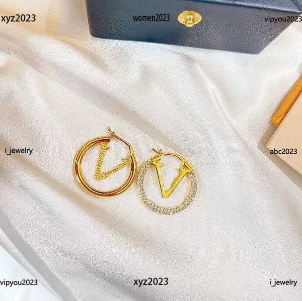 

women designer earrings fashion luxury uneven circular shape hoop & huggie jewelry #including brand box new arrival, Golden;silver