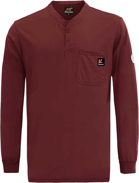 

konreco fr summer flame retardant 155.93 light weight and 198.44 grams cat2 henley shirt bqbq f1um, White;black