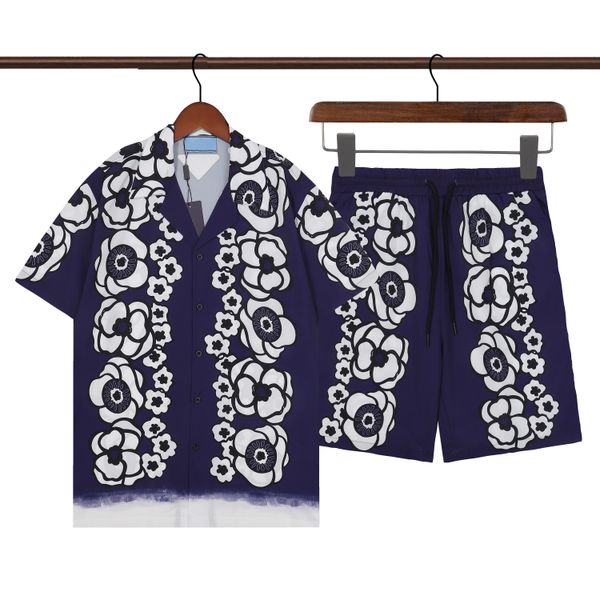 

men's designer shirt men hawaii floral letter print beach shirts hip hop shirts mens summer mens casual, White;black