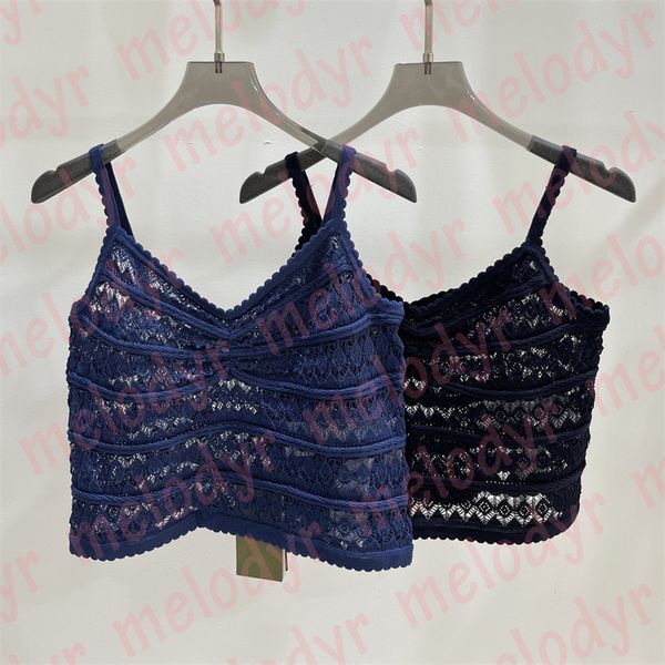 

hollow lace tanks embroidery flower sling vest for womens short knitted crop top, White