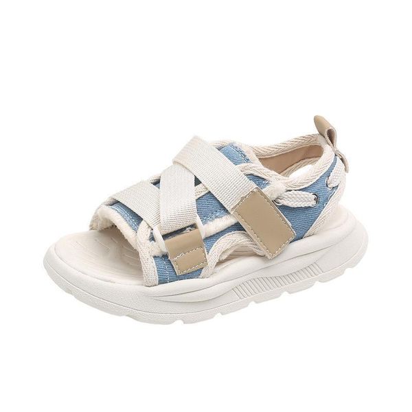 

sandals baby shoes children summer fashion denim f12644, Black;red