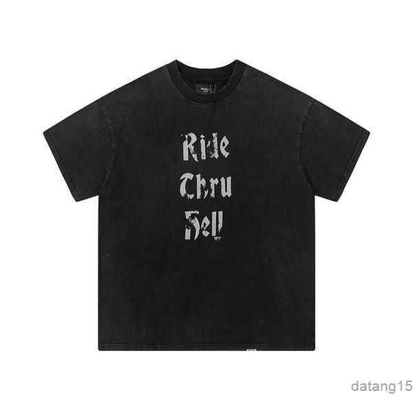 

men's t-shirts represent 23ss vintage washed crocodile sunset print printed distressed short-sleeved t-shirt hip hop couple fashion 2 o, White;black