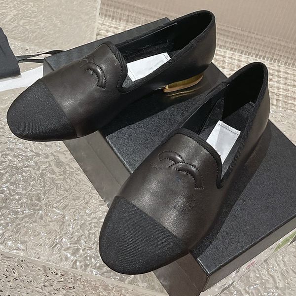 

23ss womens low heels dress shoes slip on sandals designer retro ballet shoe classic black slippers ladies slides flip flops girls outdoor c