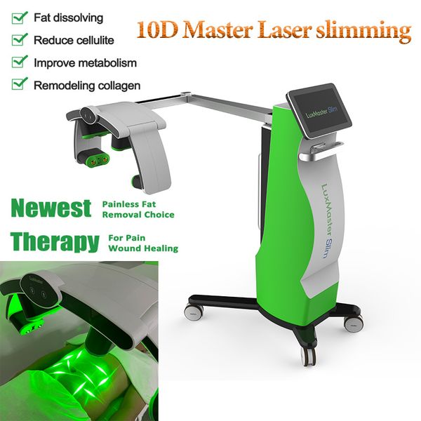 

10d cold laser therapy green diode light emerald laser liposuction lypolysis master machine