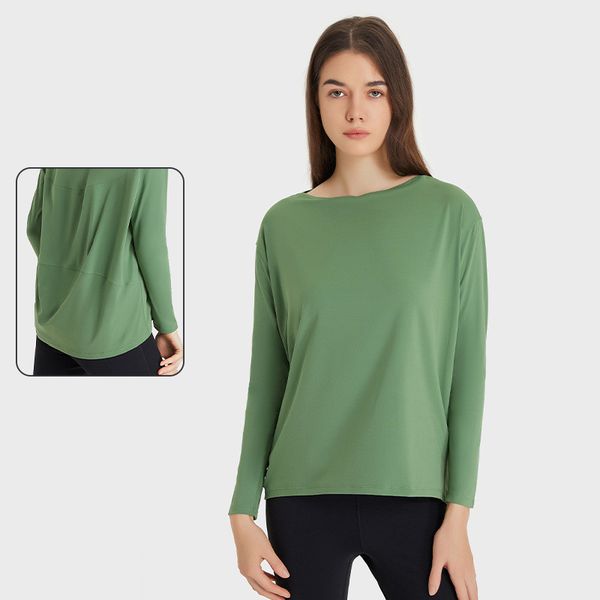 

ll womens yoga shirt girls shrits running long sleeve women casual outfits sportswear gym fitness wear blouse ds010