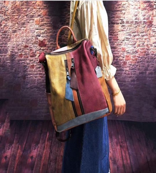 

backpack women genuine leather convertible backpacks female women039s leather backpack school bag for girl mochila feminina2018363