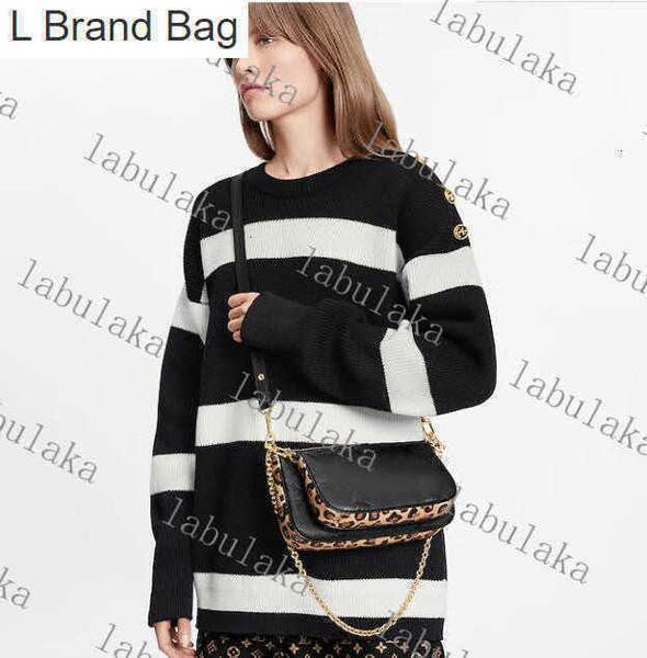 

l brand bag woman luxurys designers crossbody bags wallet backpack handbags purses card holder bag shoulder tote mini 2-piece set m58520, Black