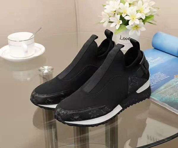 

r sneaker casual shoes calfskin leather white letter overlays platform all-match fashion luxury 0522, Black