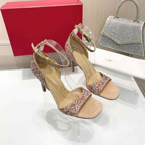 

fashion women's sandals 2023 channel luxury brand letter logo summer women's high heels men's casual student flats 013-01, Black