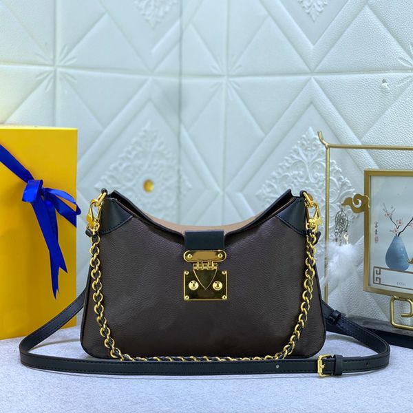 

crossbody bags old flower bag shoulder handbags tote bags lock buckle woven chain handle canvas leather flip wallet m46659 two strap
