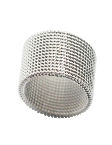 

mesh ring 10mm wide silver color stainless steel ring women men ring size fashion jewelry accessories band strap4382296, Golden;silver