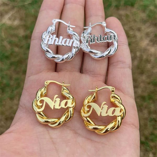 

diy letter hip hop earrings simple and atmosphere silver rose multi round ear clip earrings female spiral, Golden
