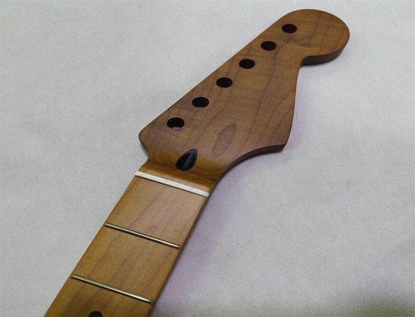 

new roasted canada maple electric guitar neck part replacement 22fret 255 inch bone nut matte finished9652055