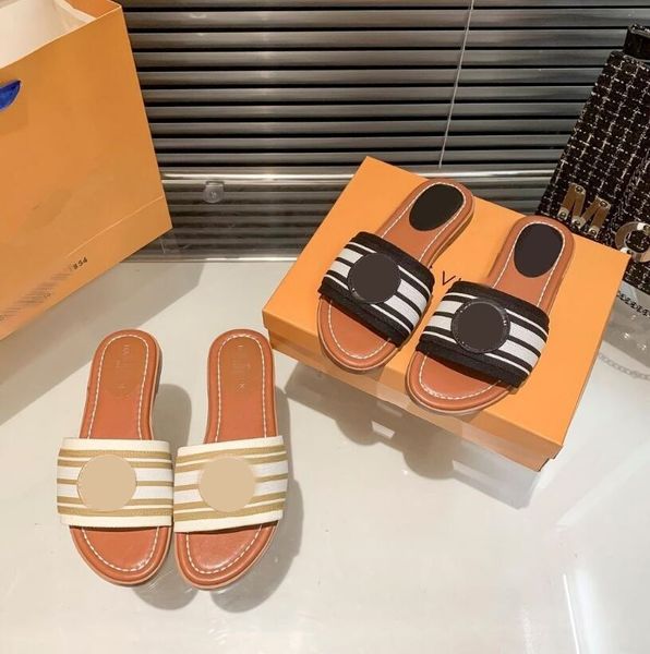 

luxury shoes women slippers color matching flat slippers low heel no-slip ladies slippers canvas female sandals flip-flop beach shoes home o, Black
