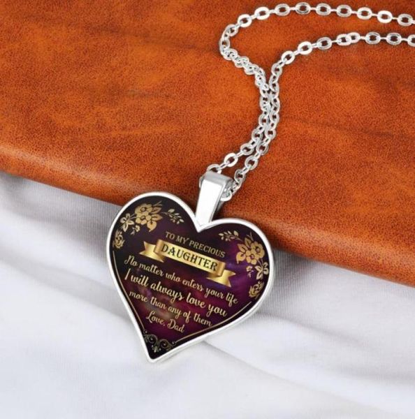 

pendant necklaces fashion love heart necklace gold silver color resin for daughter birthday christmas year jewelry gift2475303