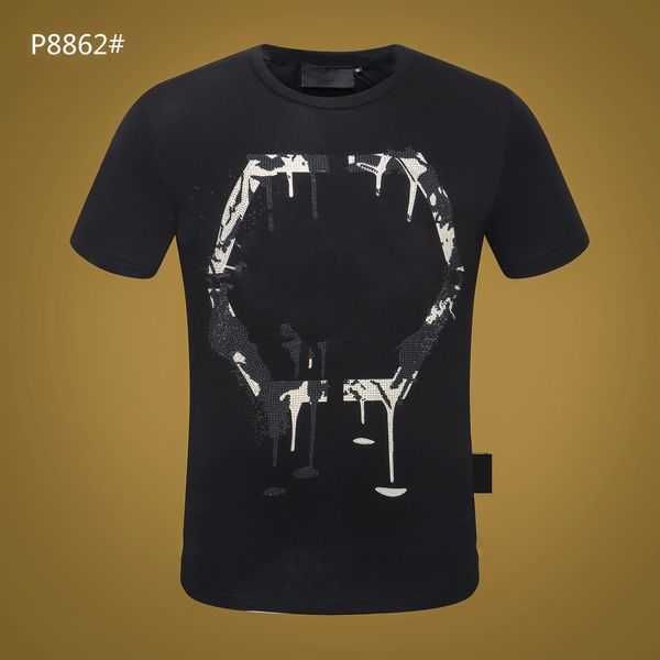 

mens tshirts men designer plein bear skull diamond t shirt short sleeve dollar brown bear brand tee oneck skulls tshirt tees pb 148dc0, White;black