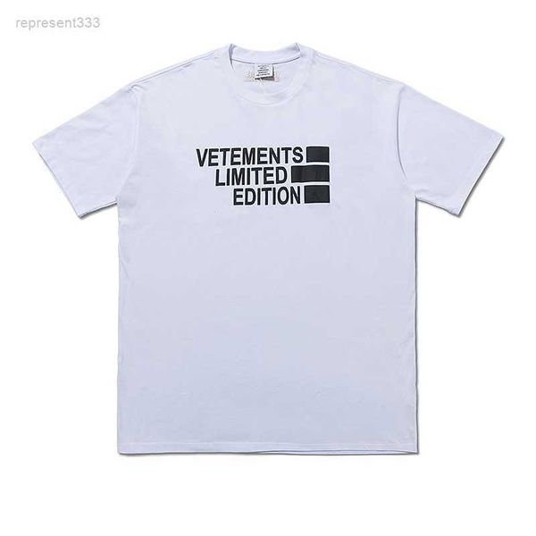 

vetements t shirt summer new fashion brand cute foam letter print men's and short sleeve t-shirt io2q io2q, White;black