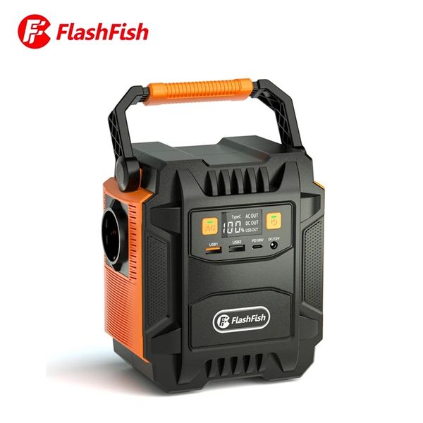 

flashfish portable generator ac 200w 172wh lifepo4 battery solar power station for cacp outdoors camping hunting blackout