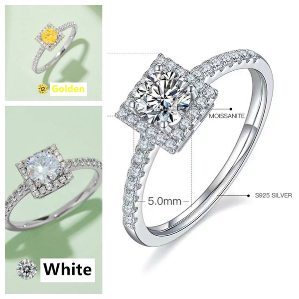 

love ring 0.5ct moissanite gold ring givence women rings for women designer jewlery bague heart ring wholesales rings engagement rings desin, Golden;silver