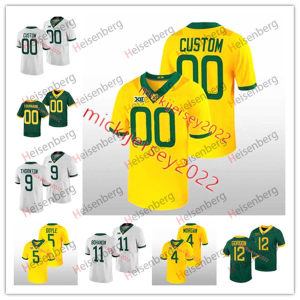 

american college football wear mens youth football jersey baylor bears custom stitched 19 ryan leckich 6 jamycal hasty 12 kalon barnes 1 tre, Black
